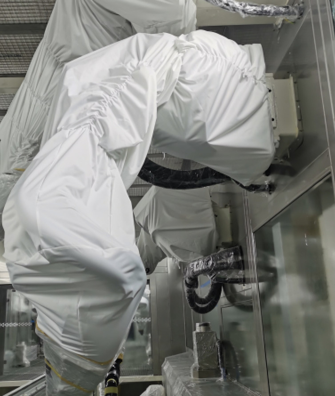 Habillement de protection de couverture de robot d'ABB ignifuge dans l'atelier de peinture d'usine d'automobile