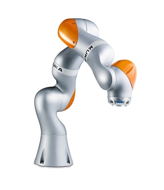 7 installation du CR de la commande numérique par ordinateur 7 DOF Kuka LBR Iiwa 7 de bras de robot d'axe R800 manipulant l'empilement