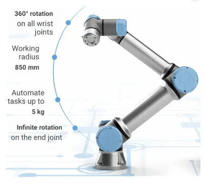 La pince pneumatique de bras de pince robotique universelle de la pince Ur5 pour serrent assortir la bouteille Cobot