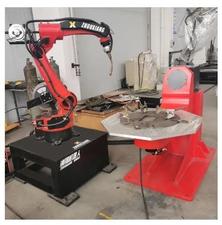 Double positionneur L type positionneur robotique 300KG 450mm de robot d'axe de FANUC de soudure à l'arc électrique