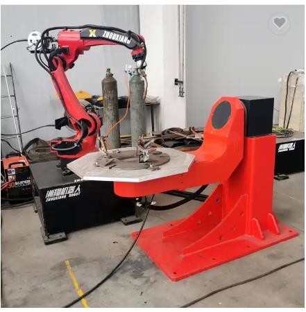 Double positionneur L type positionneur robotique 300KG 450mm de robot d'axe de FANUC de soudure à l'arc électrique