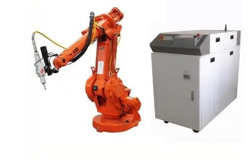 Bras de robot d'axe du système ABB Kuka Fanuc 6 de robot de soudure laser de fibre   Profondeur 0.04-6mm